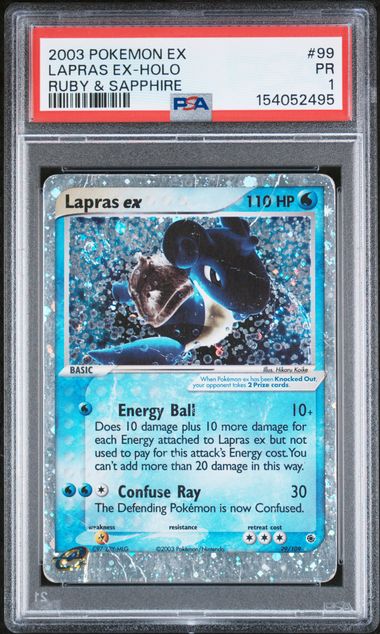 Pokemon Ruby & Sapphire Lapras ex #99 – Holo PSA 1