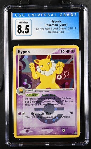 Pokemon EX Fire Red & Leaf Green Hypno #25 – REV HOLO CGC 8.5