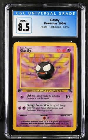 Pokemon Fossil Gastly #33 CGC 8.5