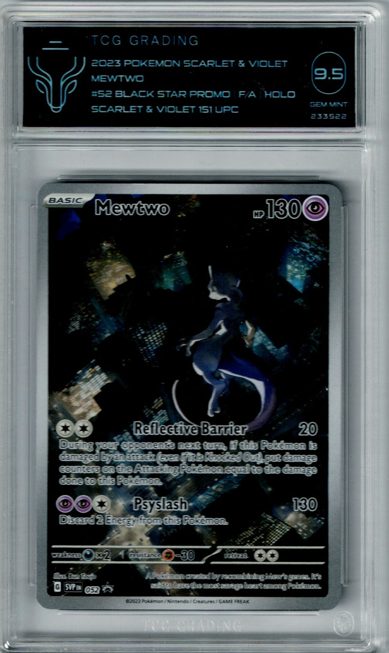 Pokemon 151 UPC Mewtwo #052 TCG 9.5