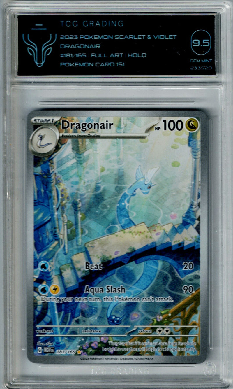 Pokemon 151 Dragonair #181 TCG 9.5