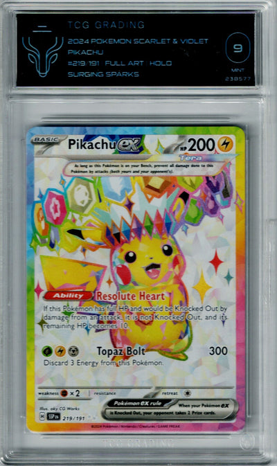 Pokemon Surging Sparks Pikachu ex #219 TCG 9