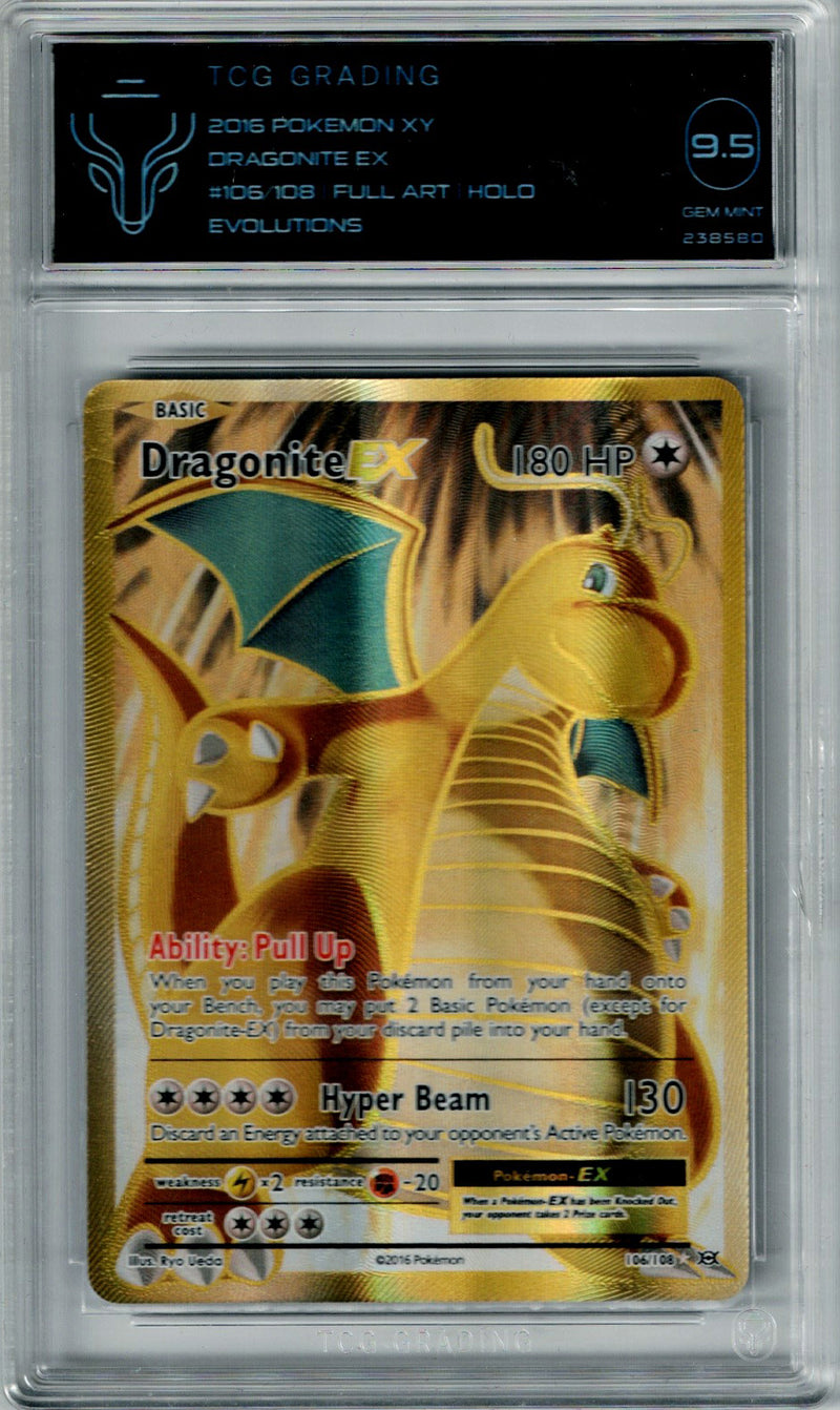 Pokemon XY Evolutions Dragonite EX #106 TCG 9.5