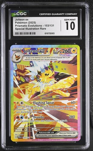 Pokemon Prismatic Evolutions Jolteon ex #153 CGC 10