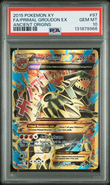 Pokemon Ancient Origins FA/PRIMAL GROUDON EX #97 PSA 10