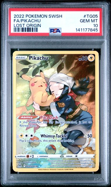 Pokemon Lost Origin FA/PIKACHU #TG05 PSA 10