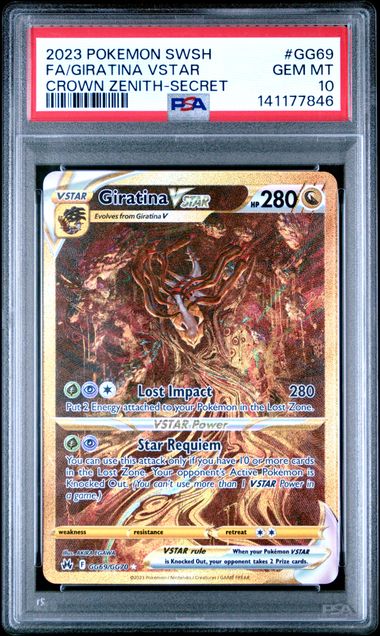 Pokemon Lost Origin FA/GIRATINA VSTAR #GG69 PSA 10