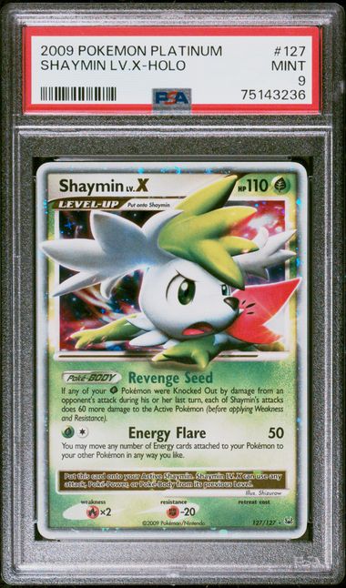 Pokemon Black Star Promo SHAYMIN LV.X #127 PSA 9