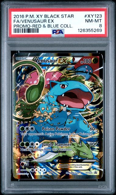 Pokemon Black Star Promo VENUSAUR EX #XY123 PSA 8