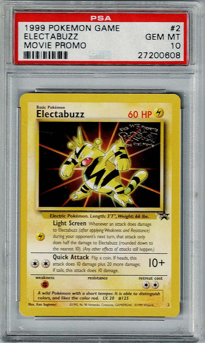 Pokemon Movie Promo Electabuzz #2 PSA 10