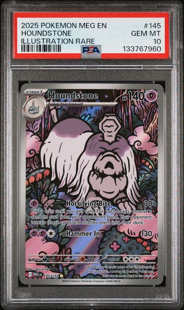 Pokemon Mega Evolution Houndstone #145 PSA 10