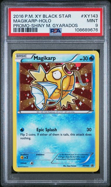 Pokemon XY Black Star Promo Magikarp #XY143 – Holo PSA 9