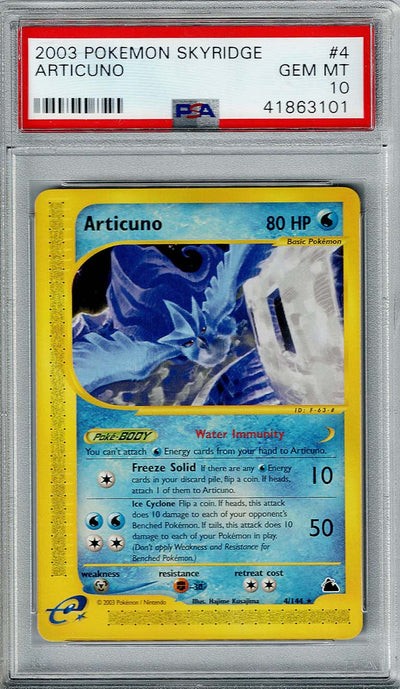 Pokemon Skyridge Articuno #4 PSA 10
