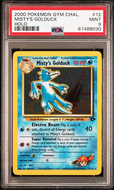 Pokemon Gym Challenge Misty's Golduck #12 – Holo PSA 9
