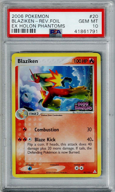 Pokemon EX Holon Phantoms Blaziken #20 – REV FOIL PSA 10