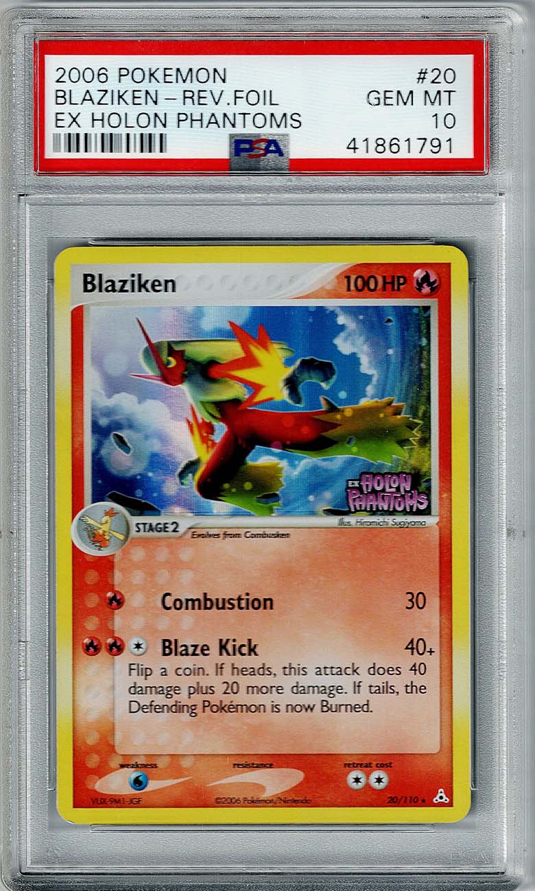 Pokemon EX Holon Phantoms Blaziken #20 – REV FOIL PSA 10