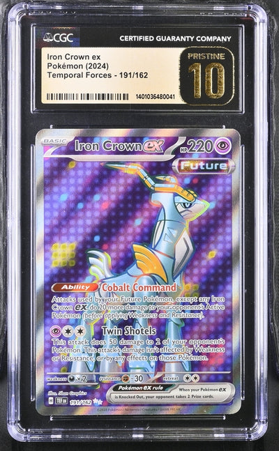 Pokemon Temporal Forces Iron Crown ex #191 CGC 10