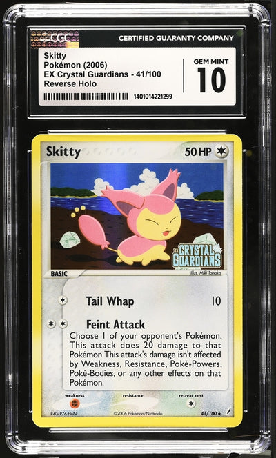 Pokemon EX Crystal Guardians Skitty #41 CGC 10