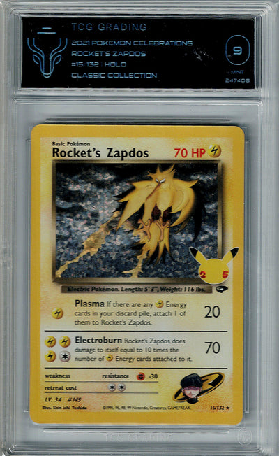 Pokemon Celebrations Rocket's Zapdos #15 TCG 9