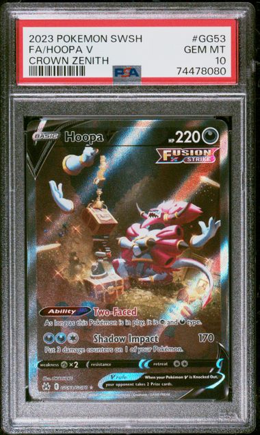 Pokemon Crown Zenith Hoopa V #GG53 PSA 10