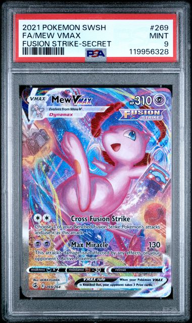 Pokemon Fusion Strike Mew VMAX #269 PSA 9