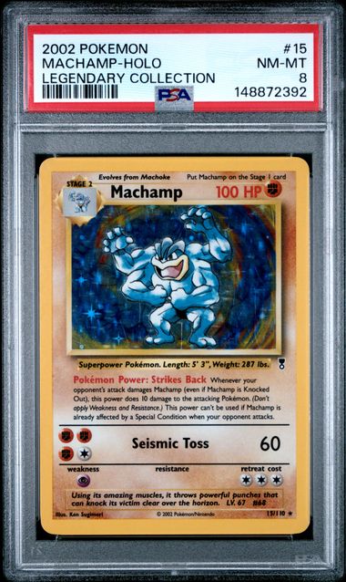 Pokemon Legendary Collection Machamp #15 – Holo PSA 8