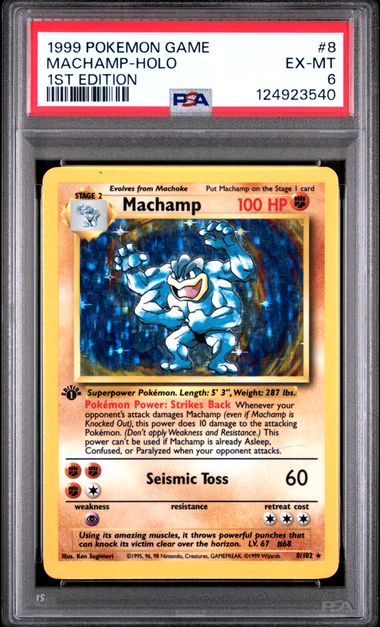 Pokemon Base Set Machamp #8 – Holo PSA 6