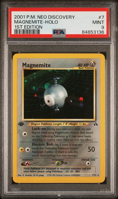Pokemon Neo Discovery Magnemite #7 – Holo PSA 9