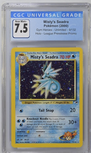 Pokemon Gym Heroes Misty's Seadra #9 – Prerelease CGC 7.5