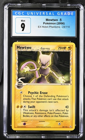 Pokemon EX Holon Phantoms Mewtwo δ #24 CGC 9