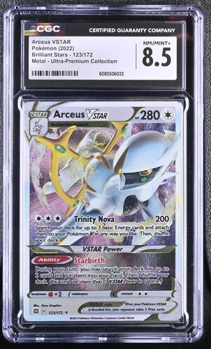 Pokemon Brilliant Stars Arceus VSTAR #123 – Metal CGC 8.5