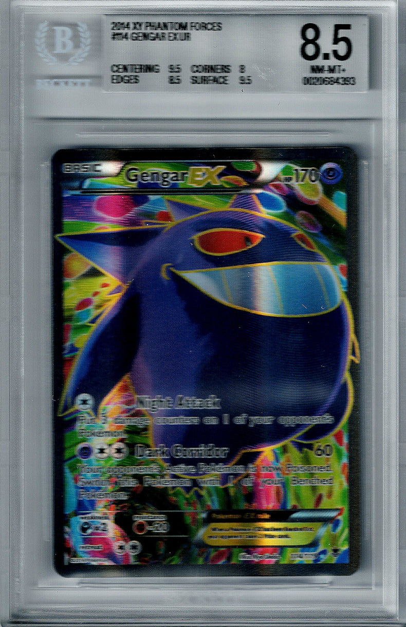 Pokemon XY Phantom Forces Gengar EX #114 BGS 8.5
