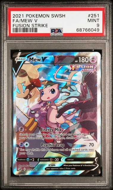 Pokemon Fusion Strike Mew V #251 PSA 9