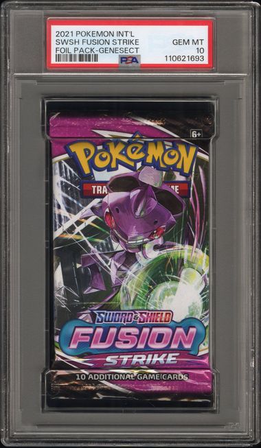 Pokemon Genesect Fusion Strike Foil Pack PSA 10