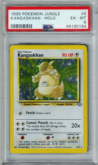 Pokemon Jungle Kangaskhan #5 – Holo PSA 6