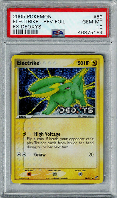Pokemon EX Deoxys Electrike #59 – REV FOIL PSA 10