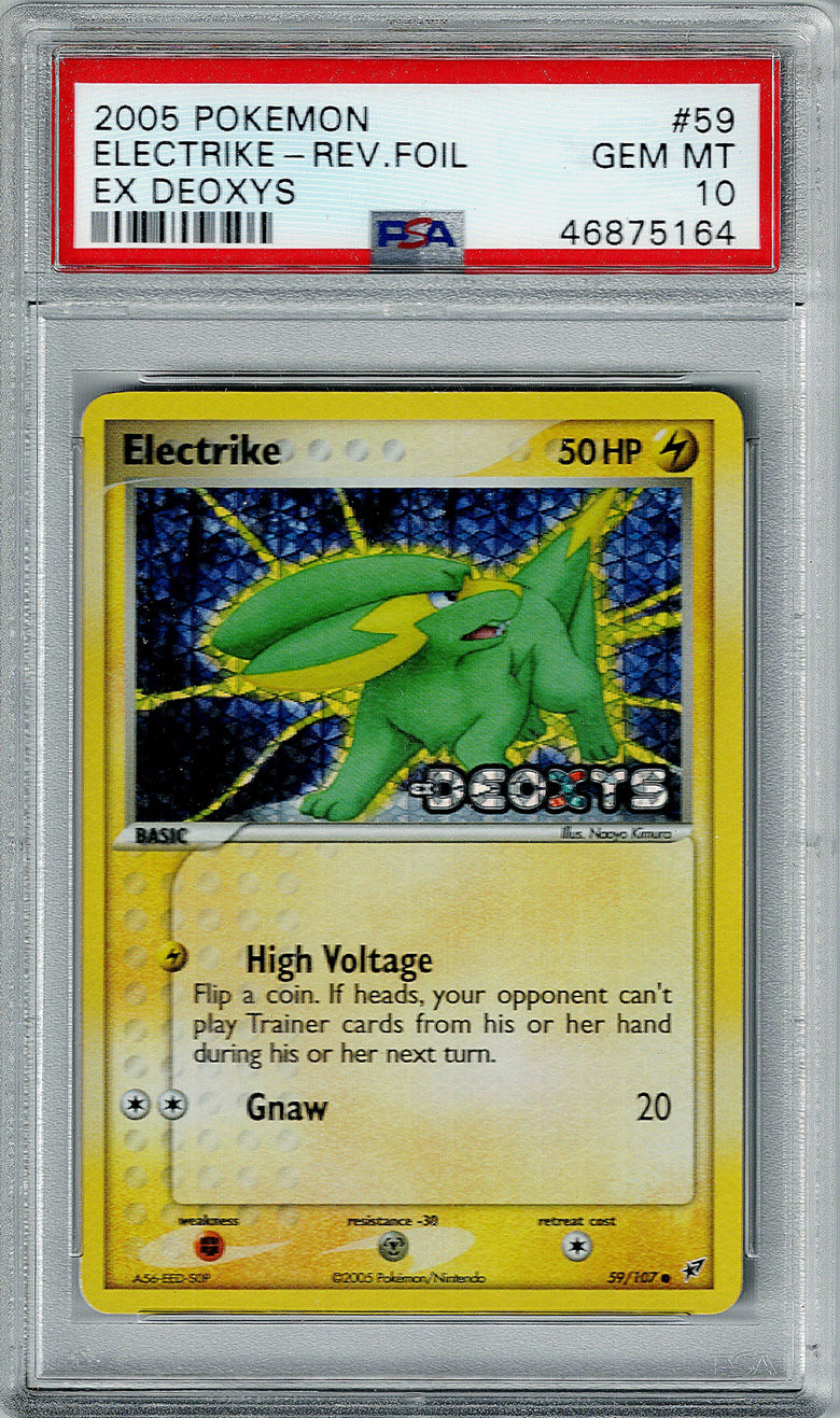 Pokemon EX Deoxys Electrike #59 – REV FOIL PSA 10