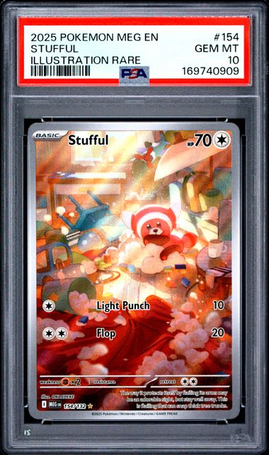 Pokemon Mega Evolution Stufful #154 PSA 10