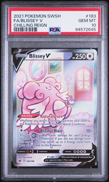 Pokemon Chilling Reign Blissey V #183 PSA 10