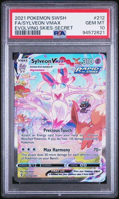 Pokemon Evolving Skies Sylveon VMAX #212 PSA 10