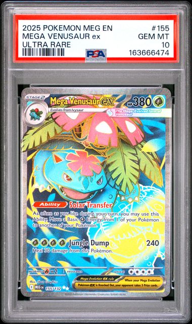 Pokemon Mega Evolution Mega Venusaur ex #155 PSA 10