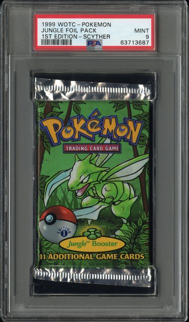 Pokemon Scyther Jungle 1st Edition Foil Pack PSA 9