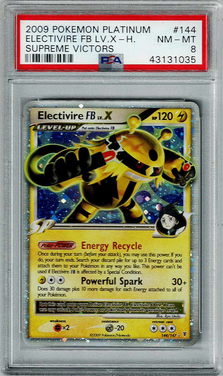 Pokemon Platinum Supreme Victors Electivire FB #144 PSA 8