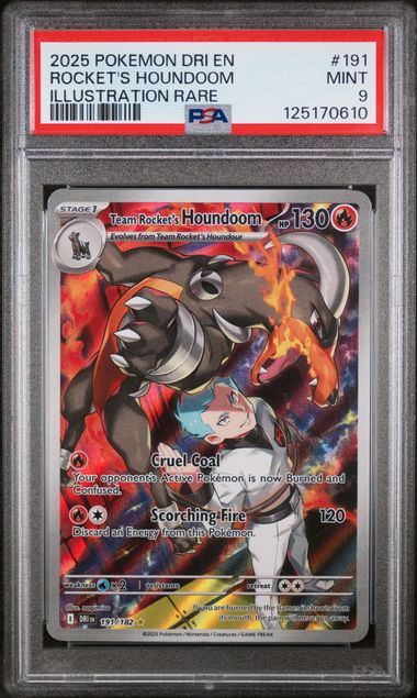 Pokemon Destined Rivals Rocket's Houndoom #191 PSA 9