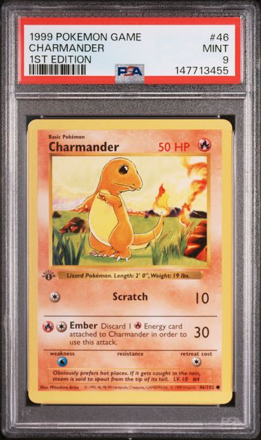 Pokemon Base Set Charmander #46 PSA 9