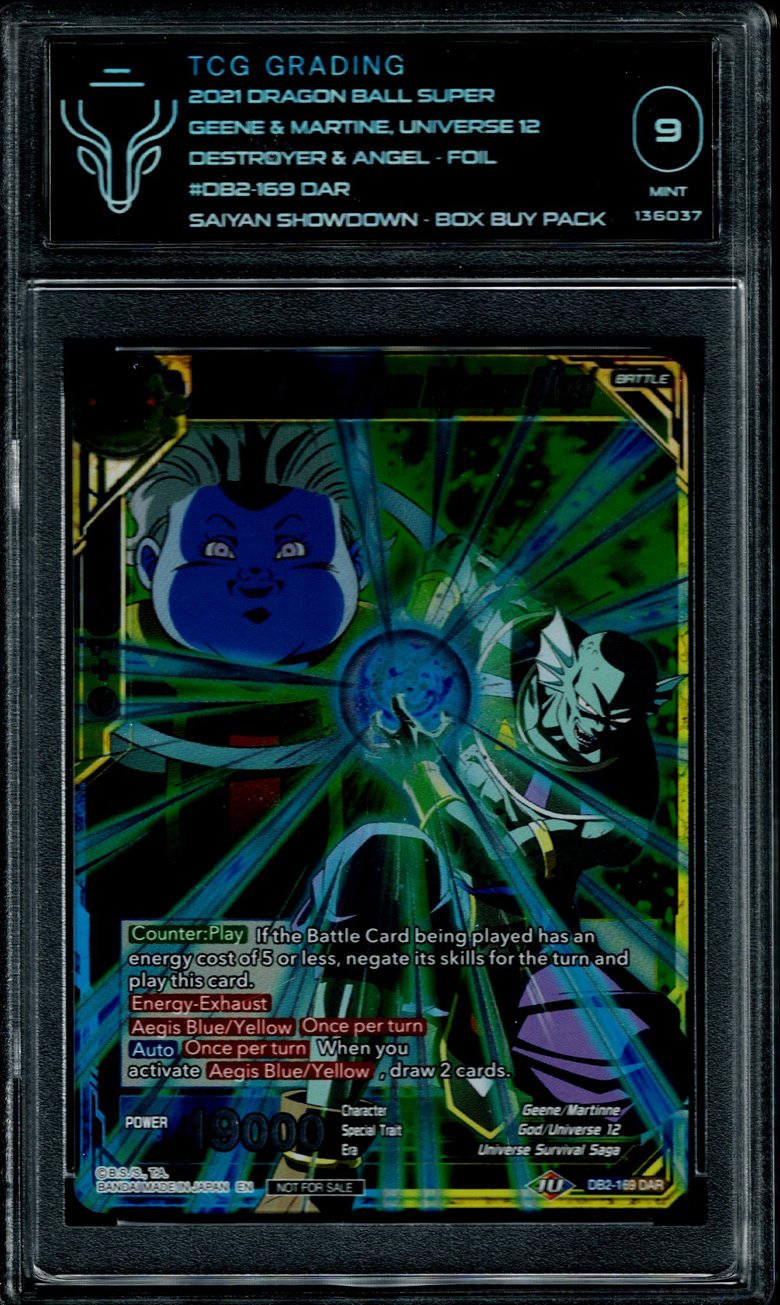 Dragon Ball Saiyan Showdown Geene & Martine, Universe 12 Destroyer & Angle #DB2 TCG 9