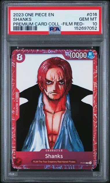 One Piece Premium Card Collection Shanks #016 PSA 10