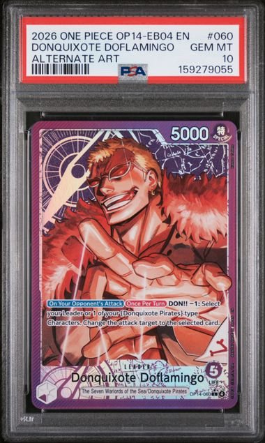 One Piece The Azure Sea's Seven Donquixote Doflamingo #060 PSA 10