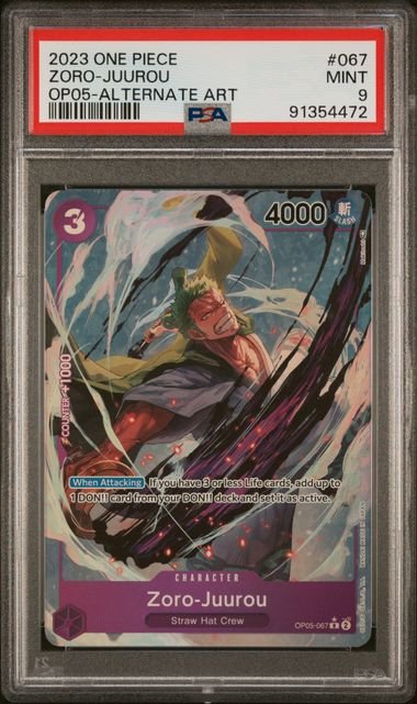 One Piece Awakening Of The New Era Zoro #067 – Juurou PSA 9