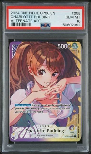 One Piece Two Legends Charlotte Pudding #058 PSA 10